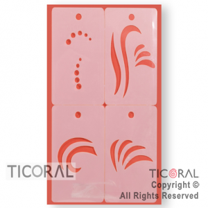 STENCIL PARA MAQUILLAJE ARTISTICO PINTAFAN (4 EN 1) 615-010 SET X 3 BLISTERS